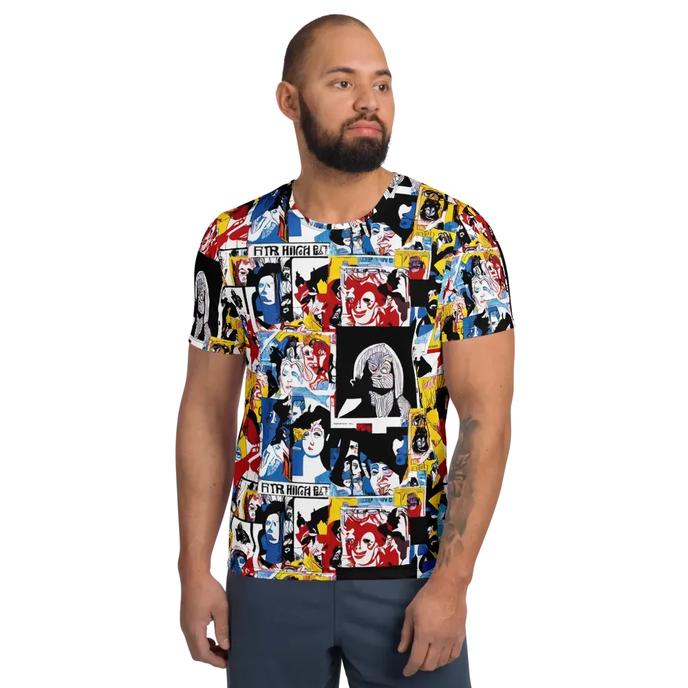 Pop Art Parade on Men's Athletic T-Shirt — Front