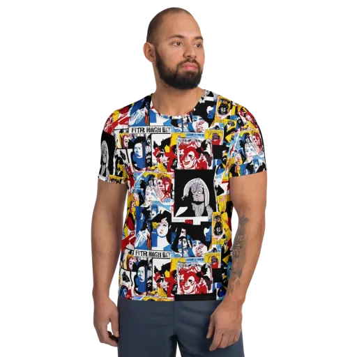 Pop Art Parade on a Men's Athletic T-Shirt