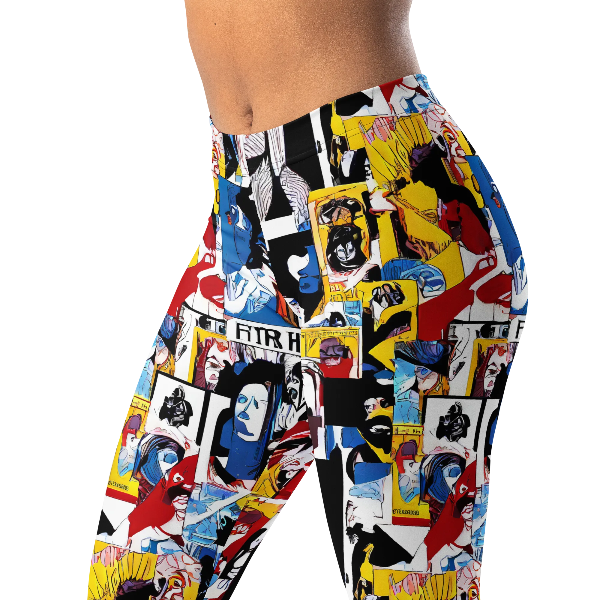 Pop Art Parade on Leggings — Left Front