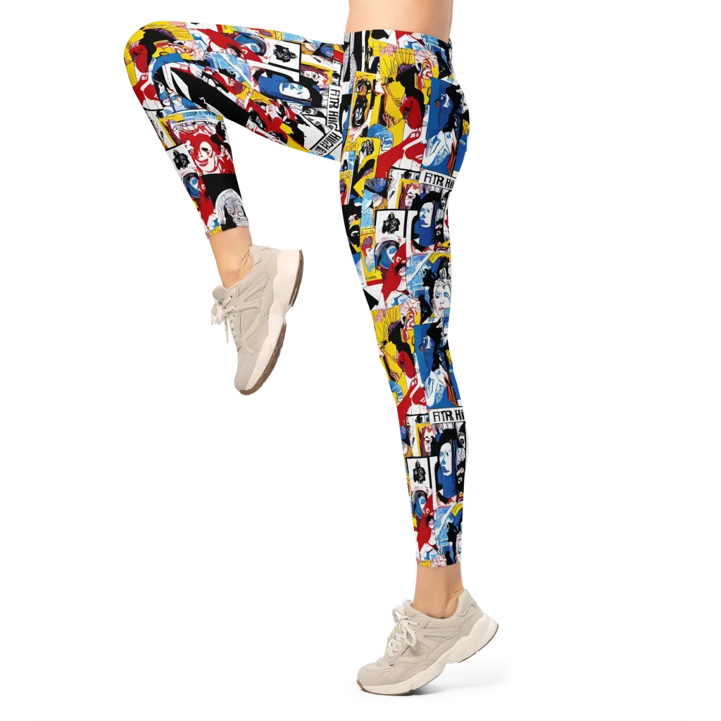 Pop Art Parade on Leggings — Left