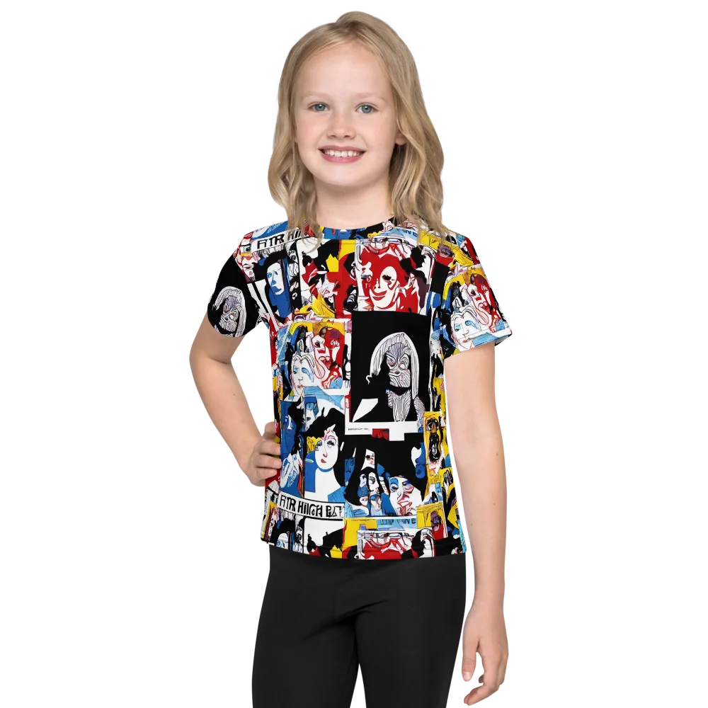 Pop Art Parade on Kids Crew Neck T-Shirt — Front