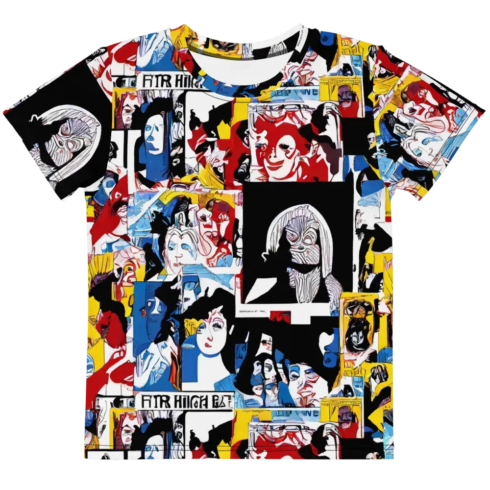 Pop Art Parade on Kids Crew Neck T-Shirt — Front