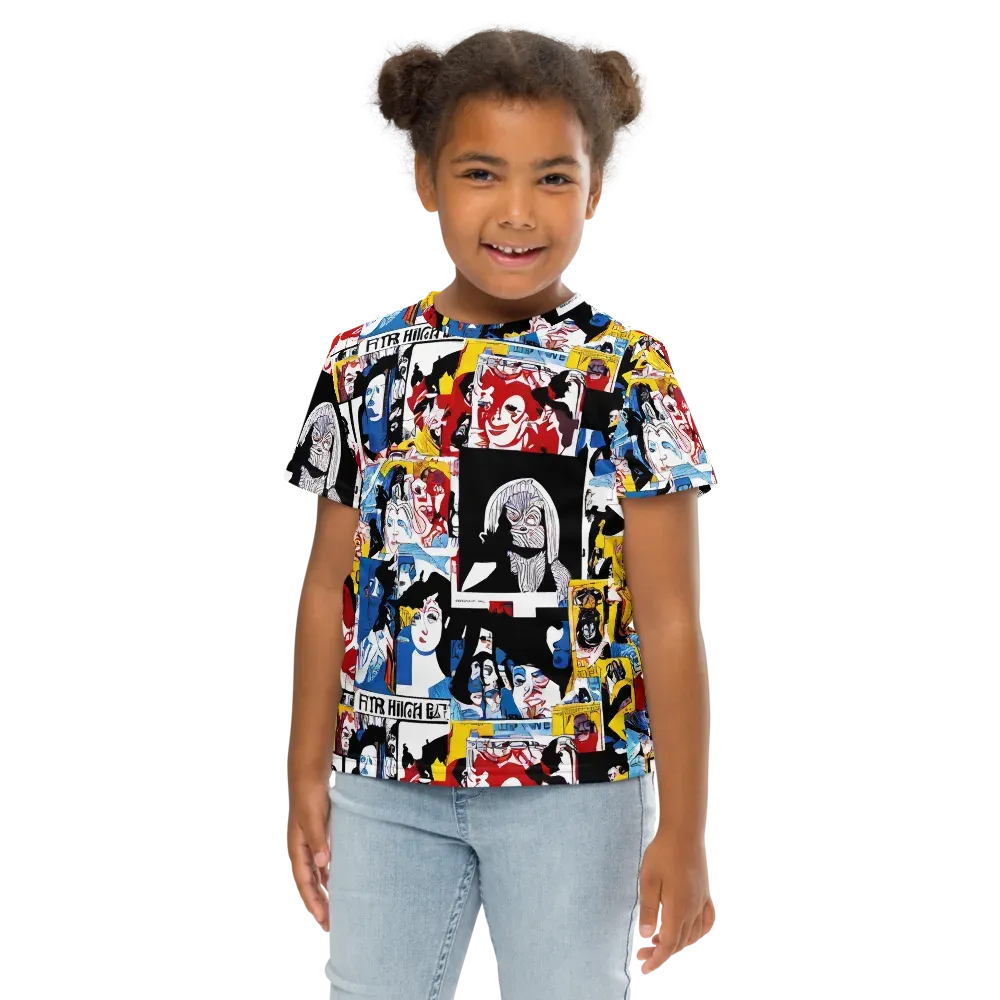 Pop Art Parade on Kids Crew Neck T-Shirt — Front