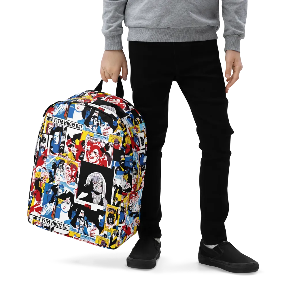 Pop Art Parade on Minimalist Backpack — Zoomed-in