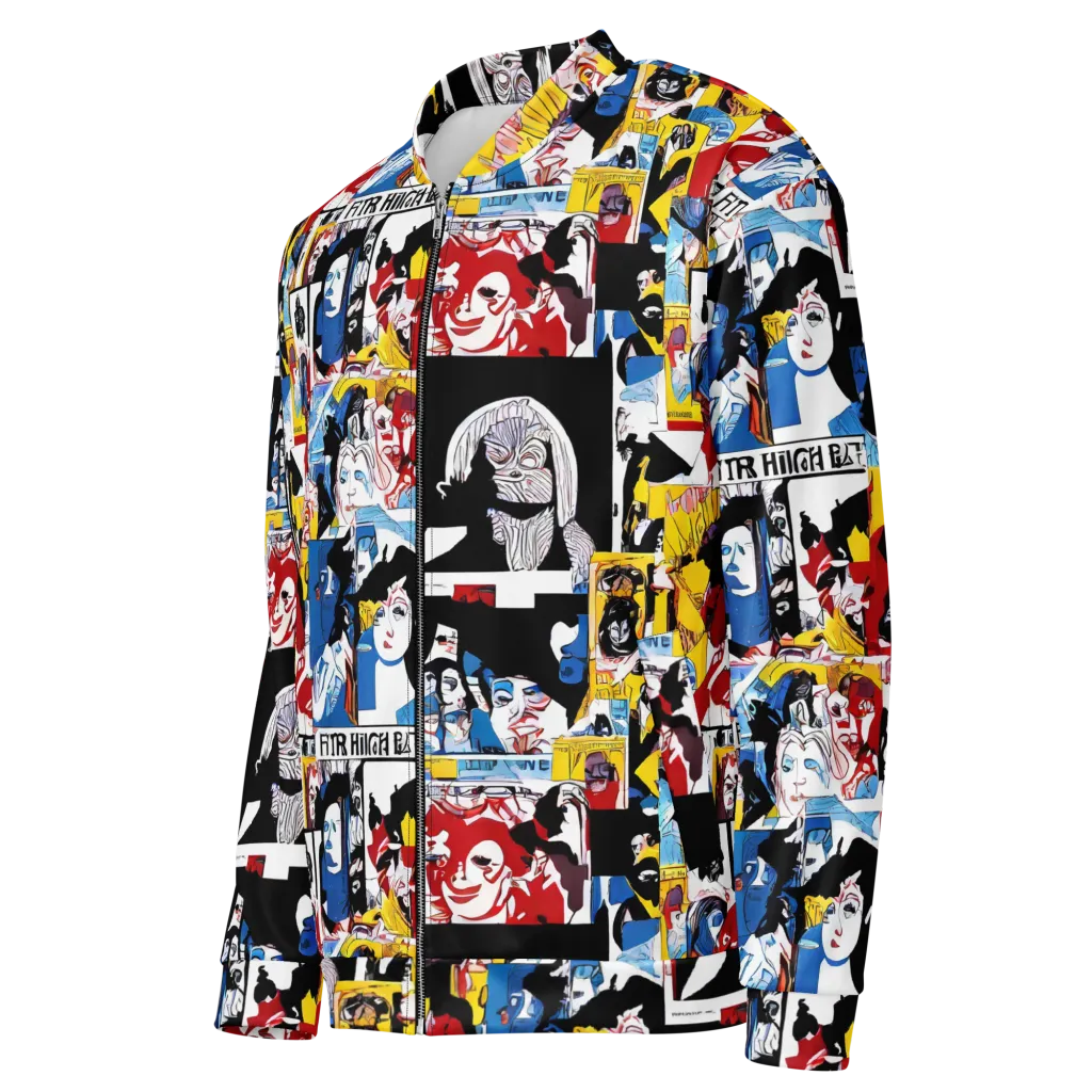 Pop Art Parade on Bomber Jacket — Left Front