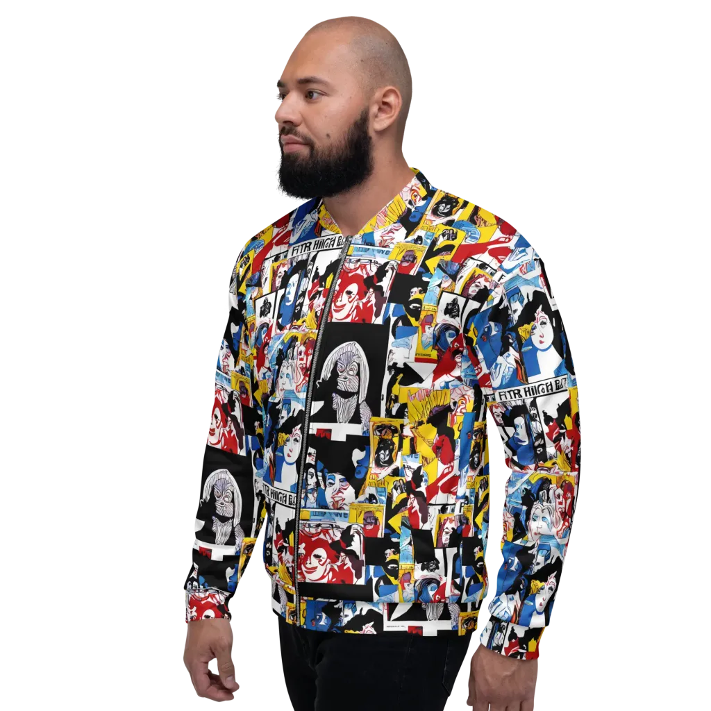 Pop Art Parade on Bomber Jacket — Left