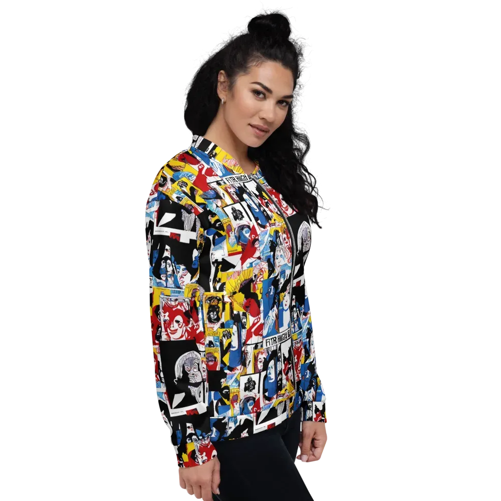 Pop Art Parade on Bomber Jacket — Right