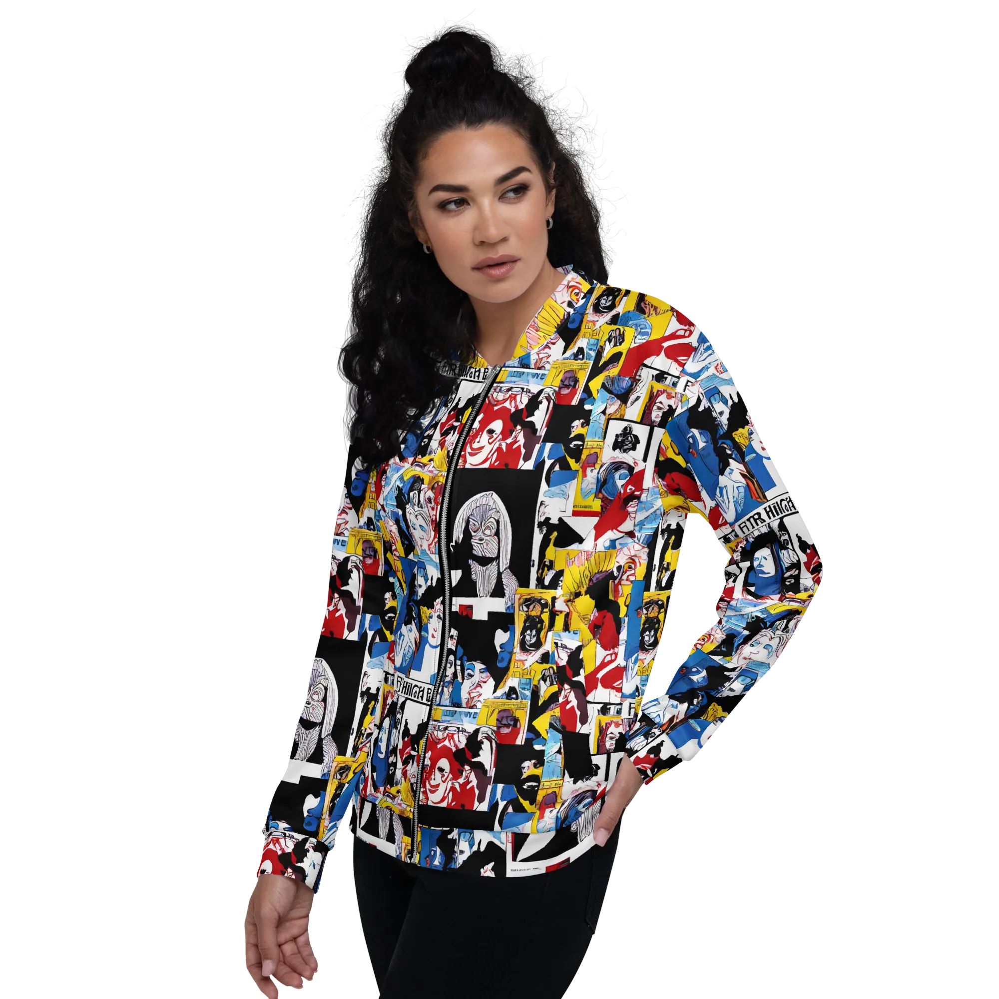 Pop Art Parade on Bomber Jacket — Left
