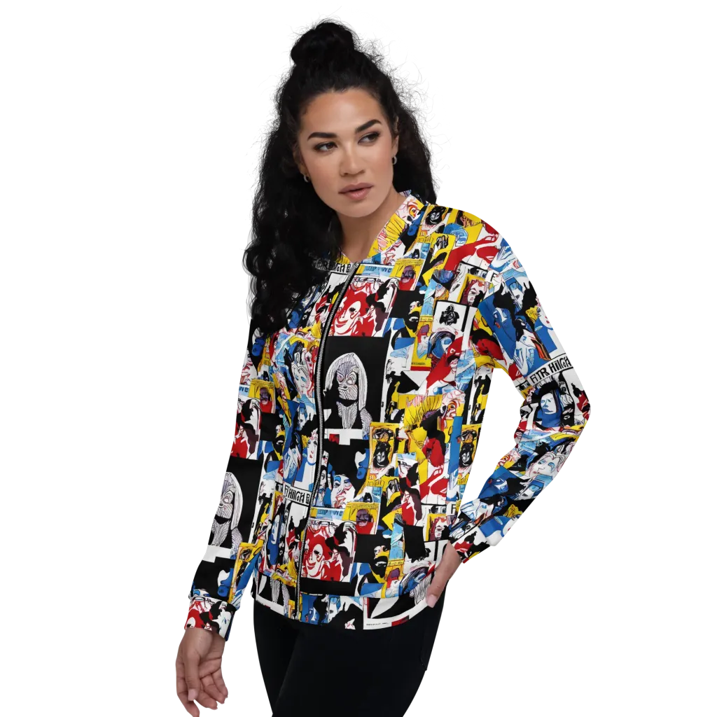 Pop Art Parade on Bomber Jacket — Left