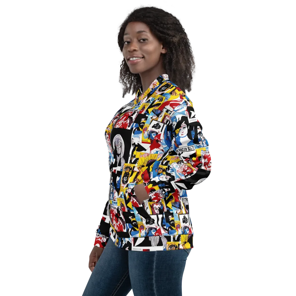 Pop Art Parade on Bomber Jacket — Left
