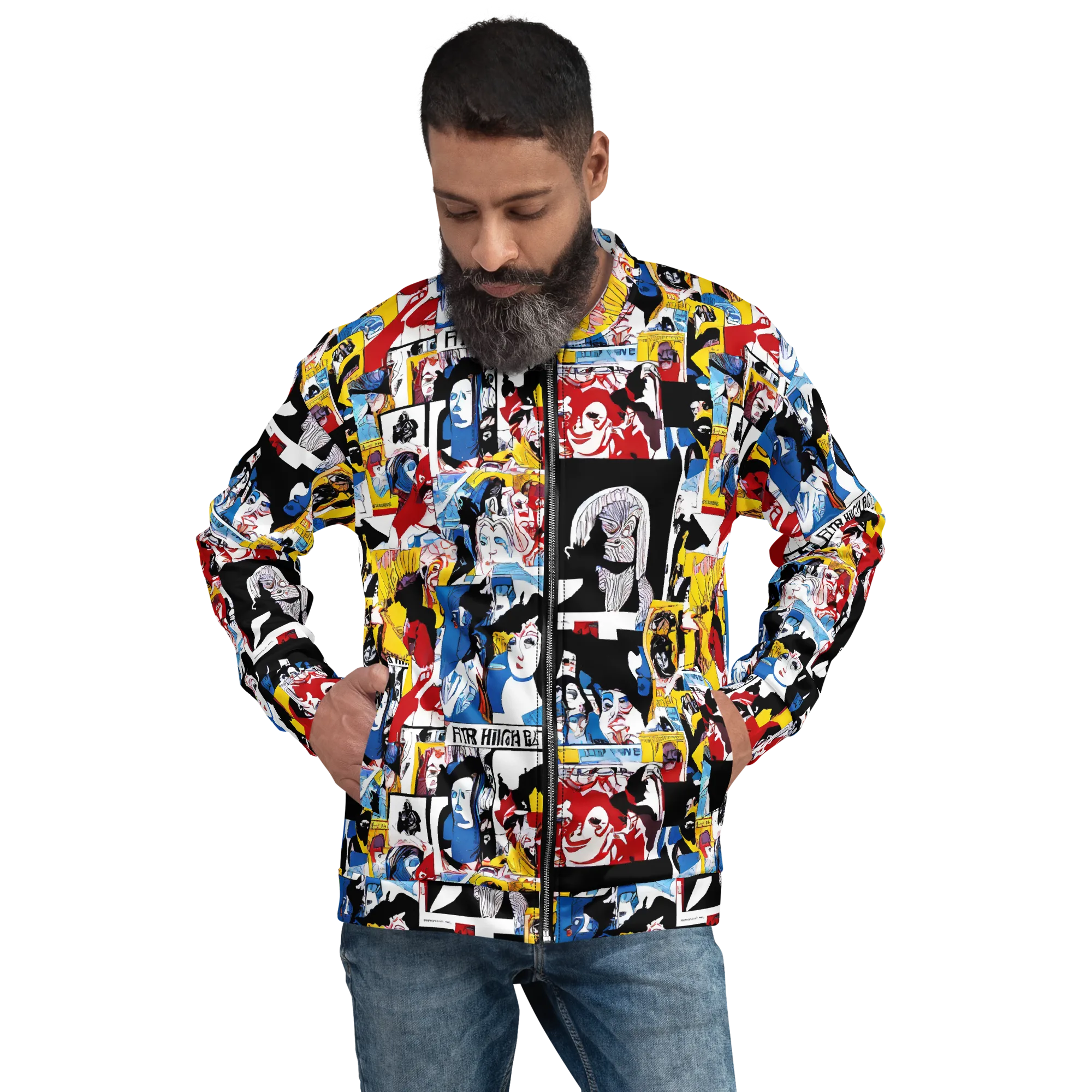 Pop Art Parade on Bomber Jacket — Front