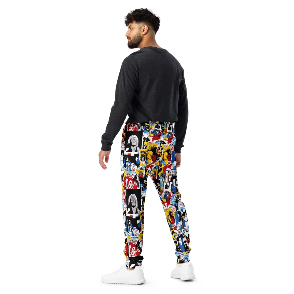 Pop Art Parade on Men's Joggers — Back