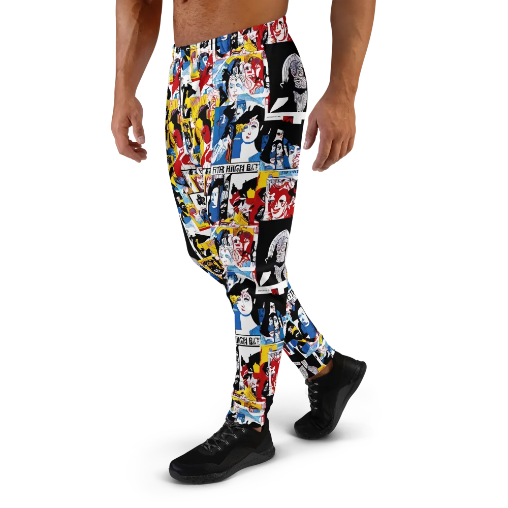 Pop Art Parade on Men's Joggers — Left
