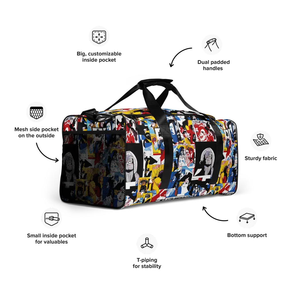 Pop Art Parade on Duffle Bag — Right Front