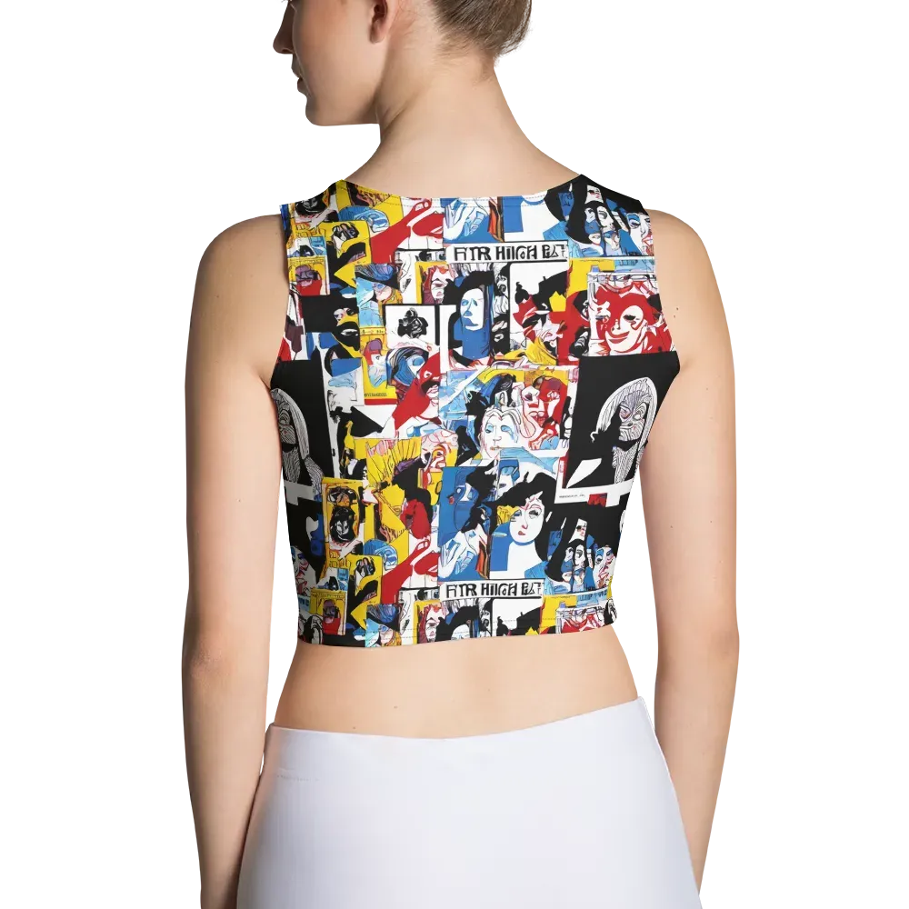 Pop Art Parade on Crop Top — Back