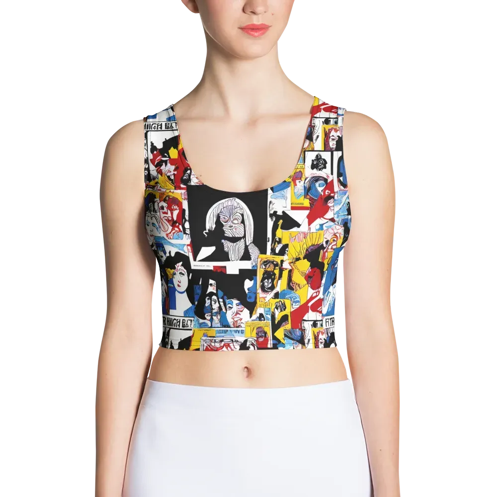 Pop Art Parade on Crop Top — Front