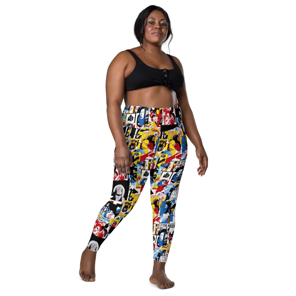 Pop Art Parade on Leggings with Pockets — Front