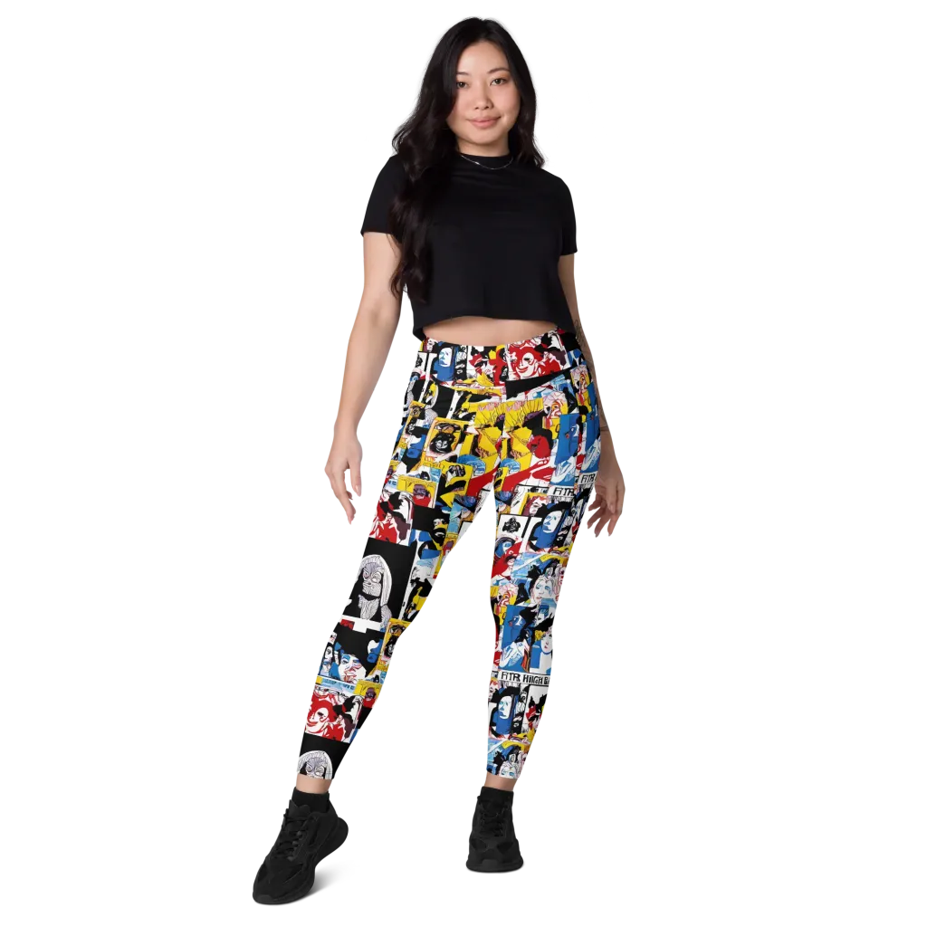 Pop Art Parade on Leggings with Pockets — Front