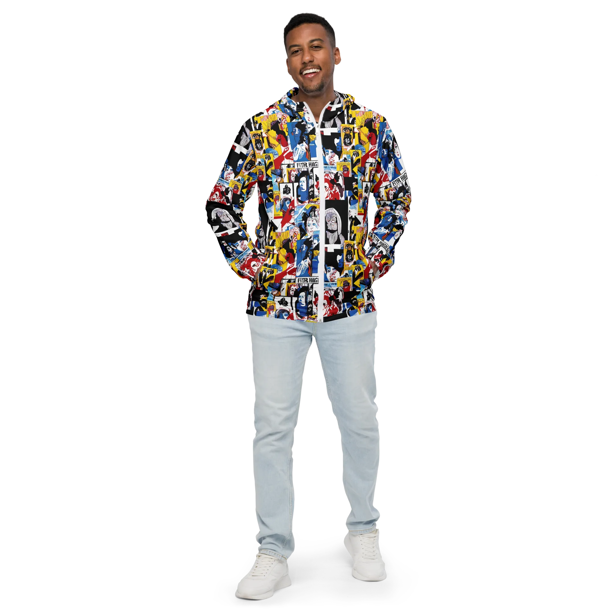 Pop Art Parade on Men's Windbreaker — Front
