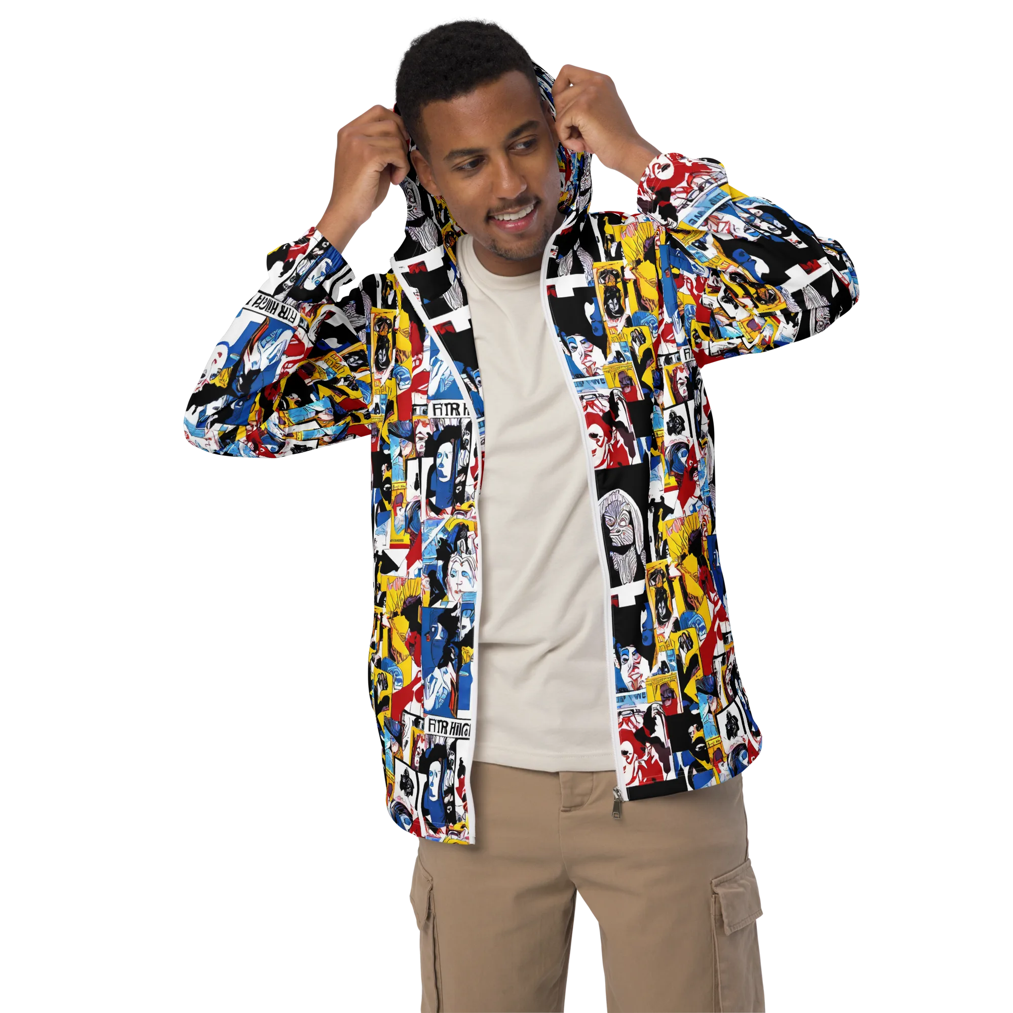 Pop Art Parade on Men's Windbreaker — Front