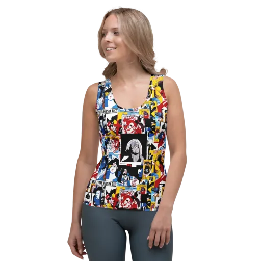 Pop Art Parade on a Women's Tank Top