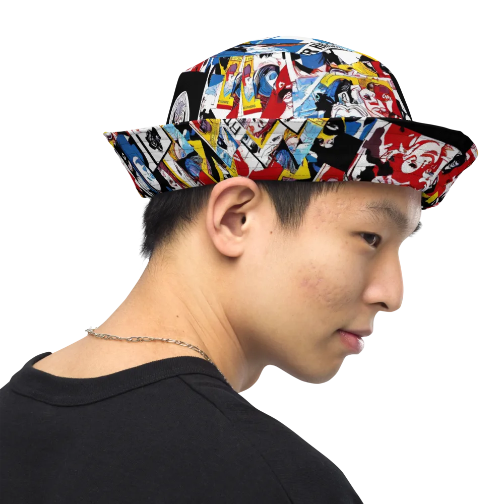 Pop Art Parade on Reversible Bucket Hat — Right Outside