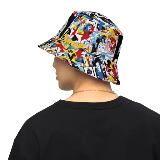 Pop Art Parade on a Reversible Bucket Hat