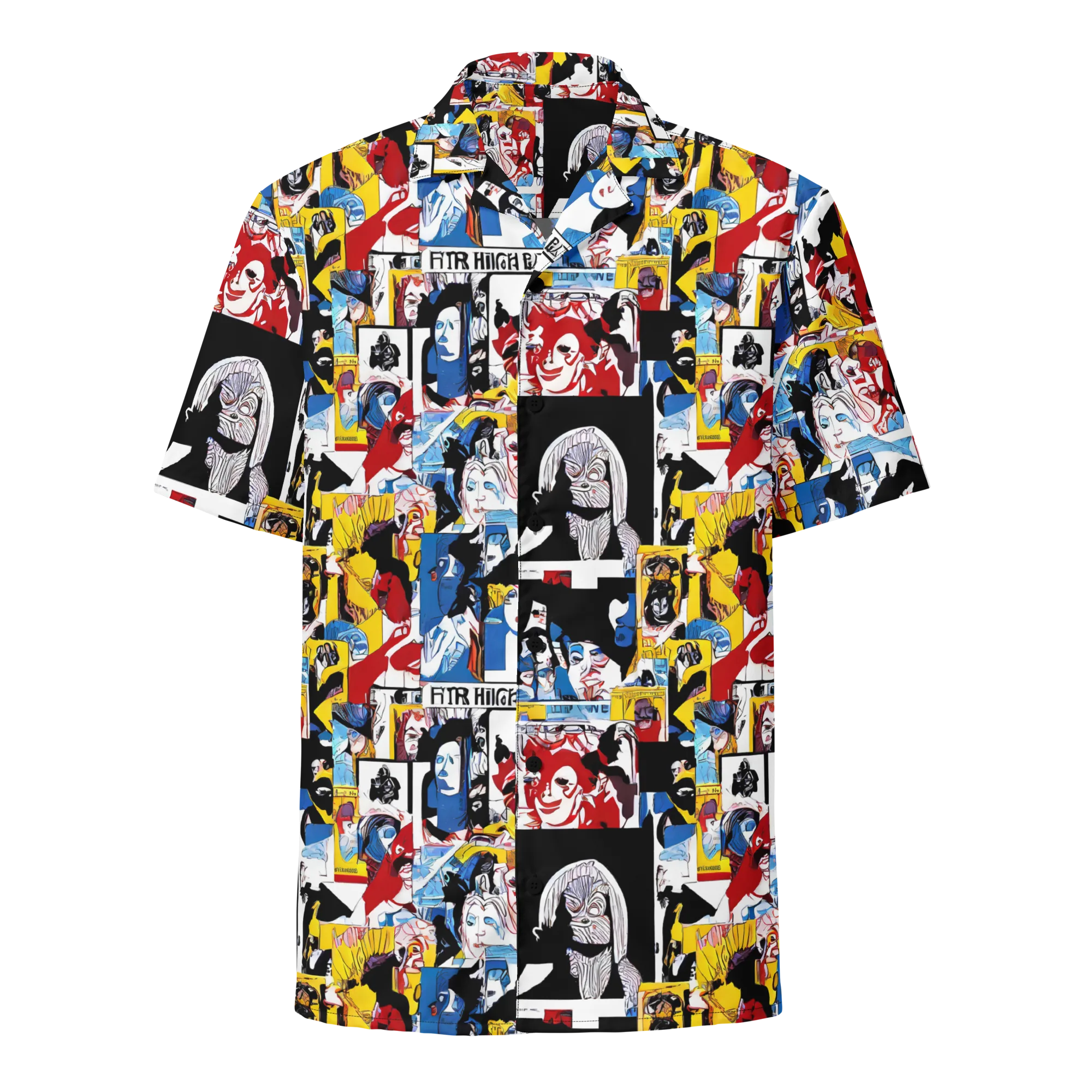 Pop Art Parade on Button Shirt — Front