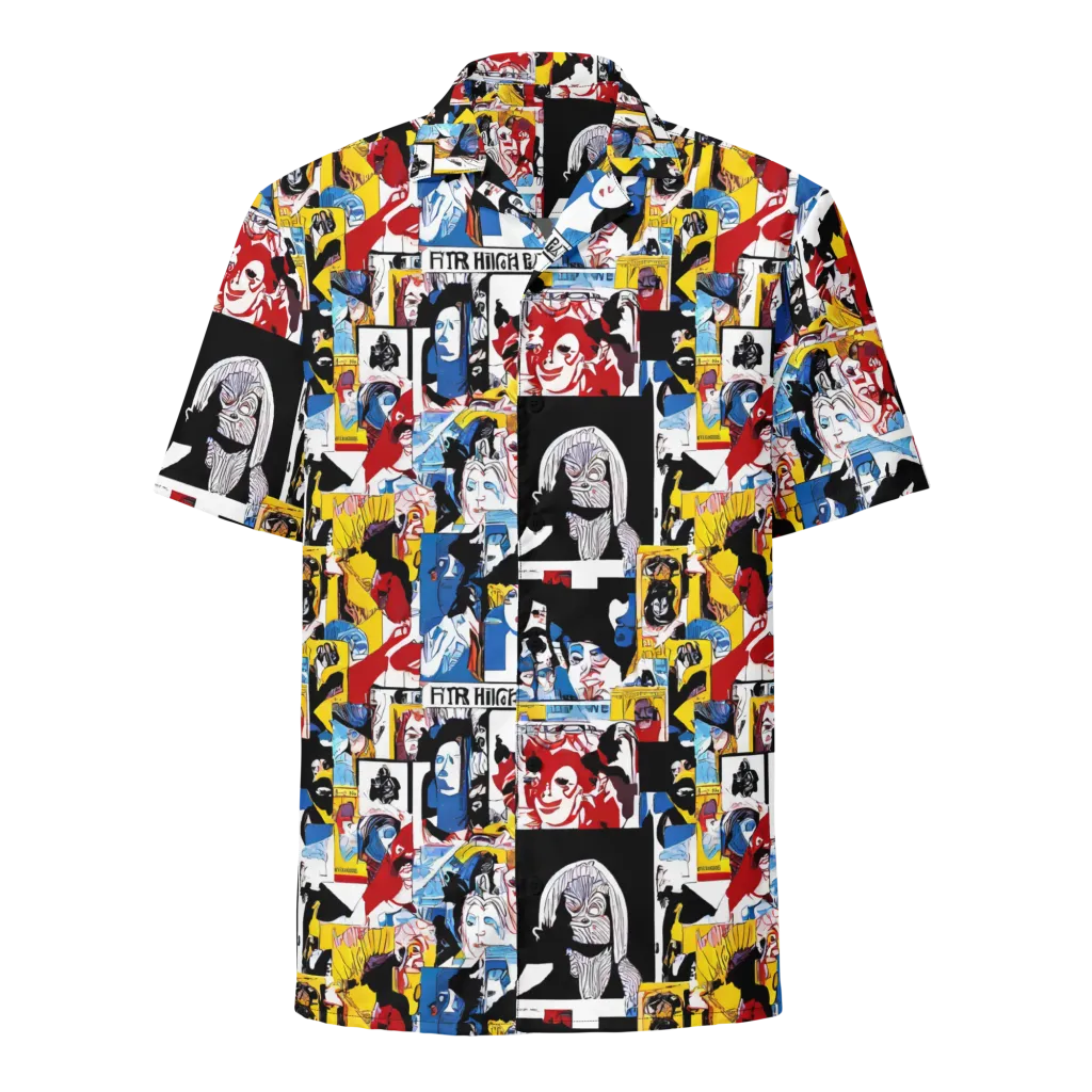 Pop Art Parade on Button Shirt — Front