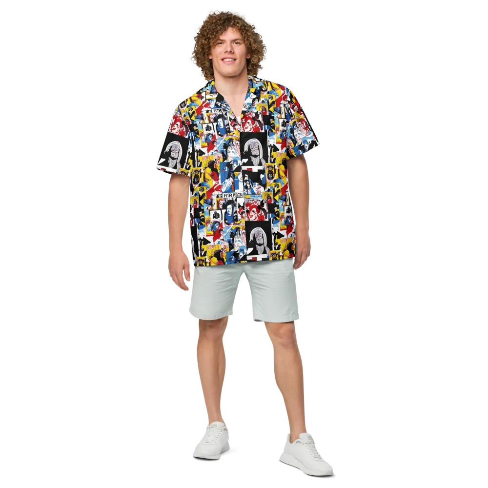 Pop Art Parade on Button Shirt — Front
