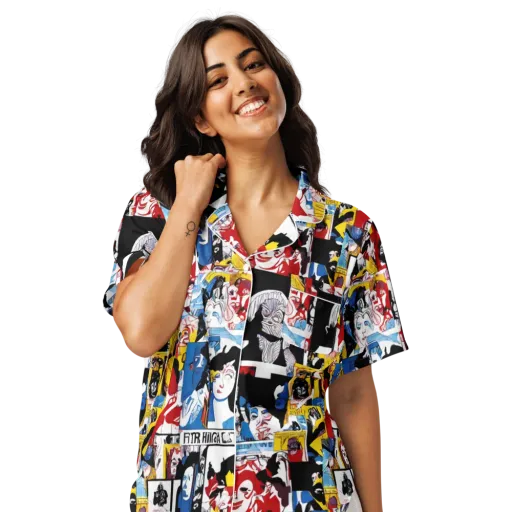 Pop Art Parade on a Women's Short Sleeve Pajama Top