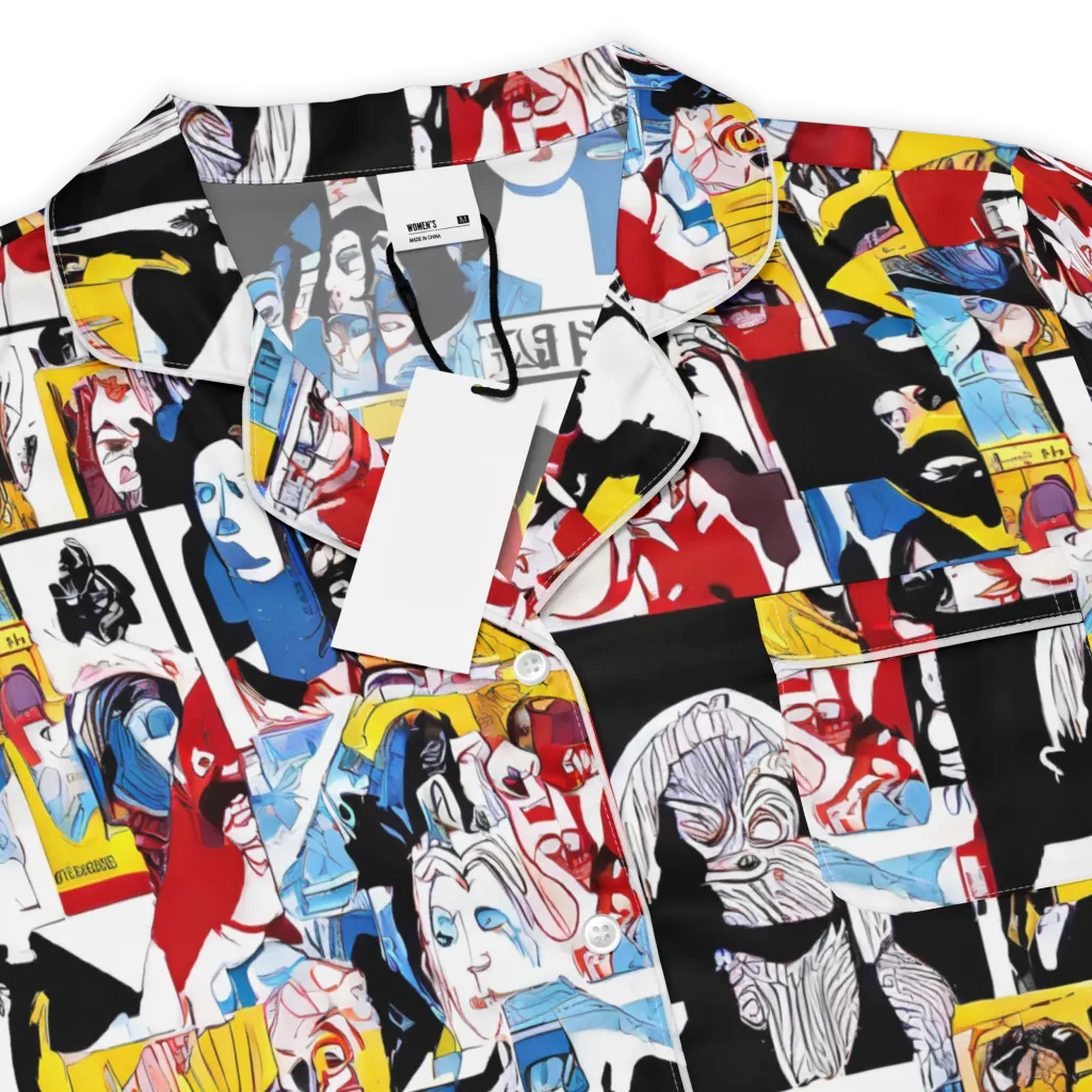 Pop Art Parade on Women's Short Sleeve Pajama Top — Product details