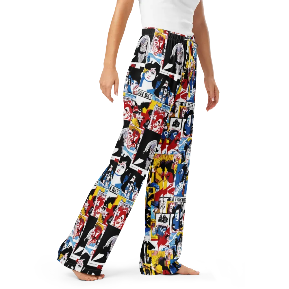 Pop Art Parade on Women's Pajama Pants — Right Front