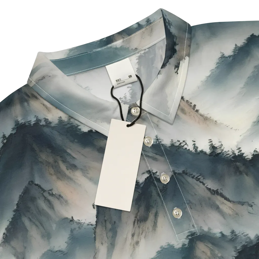 Mistbound Mountains on Men's Slim Fit Polo Shirt — Product details