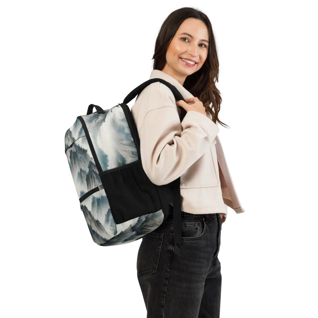 Mistbound Mountains on Utility Backpack — Right