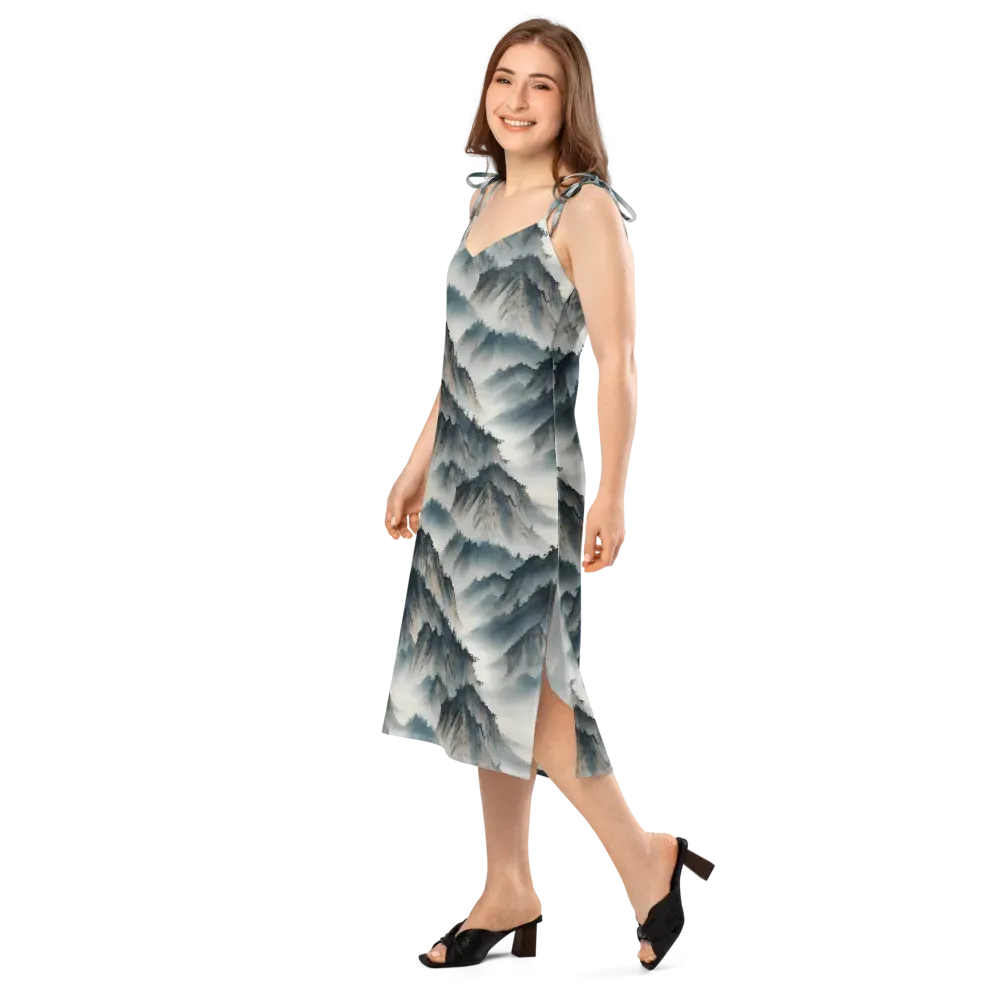 Mistbound Mountains on Slip Dress — Left Front