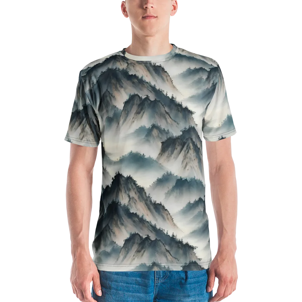 Mistbound Mountains on Men's Crew Neck T-Shirt — Front