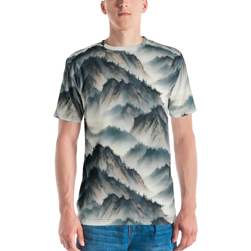 Mistbound Mountains on Men's Crew Neck T-Shirt — Front