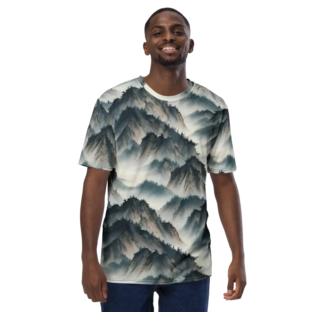 Mistbound Mountains on Men's Crew Neck T-Shirt — Front