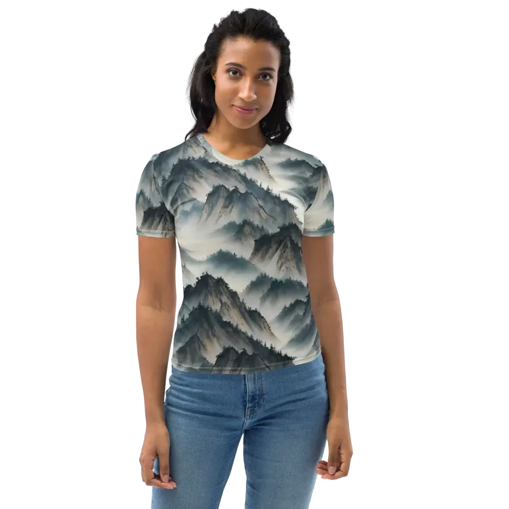 Mistbound Mountains on Women's Crew Neck T-Shirt — Front