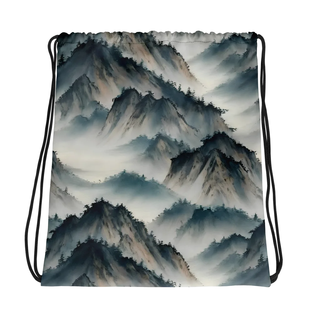 Mistbound Mountains on Drawstring Bag — Photo