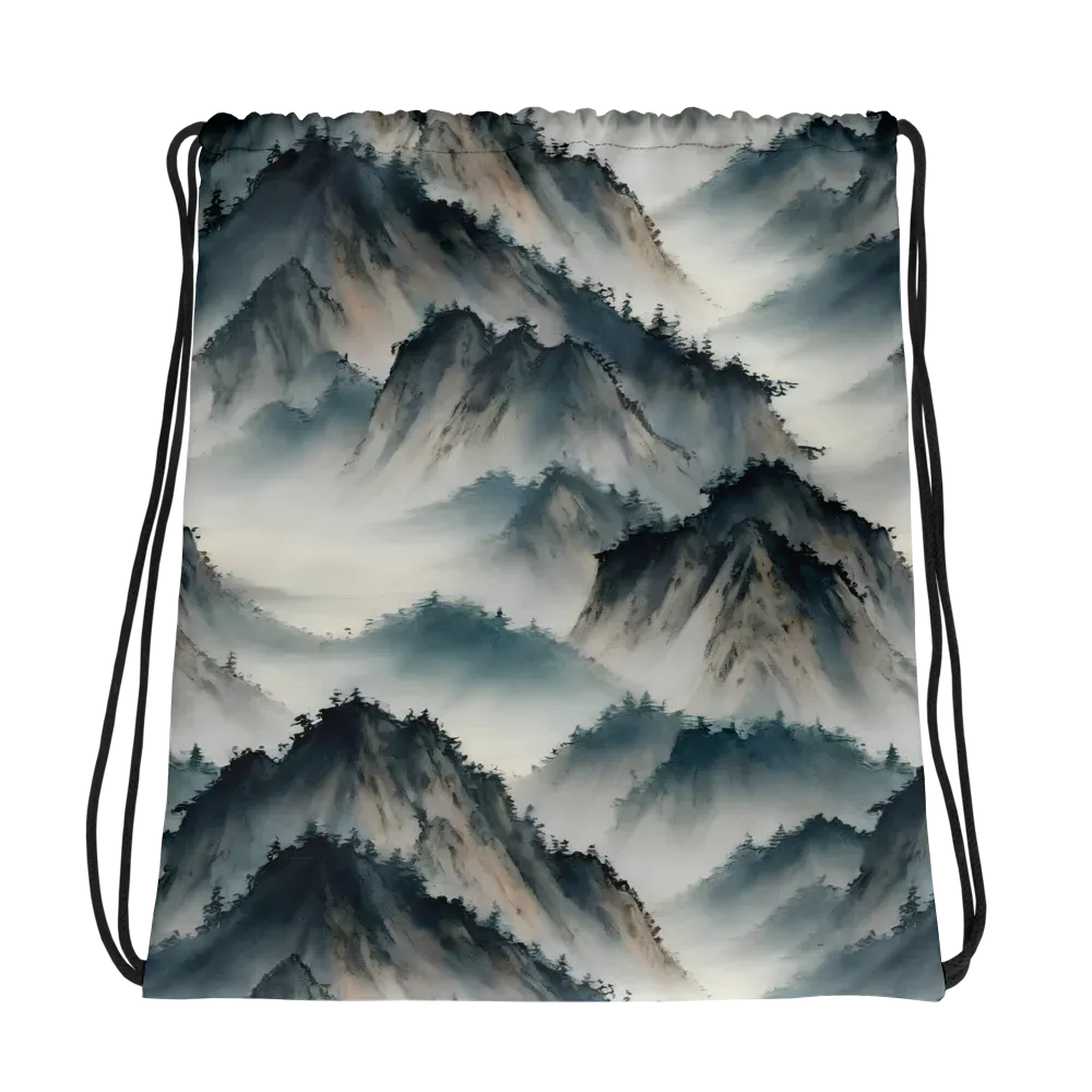 Mistbound Mountains on Drawstring Bag — Photo