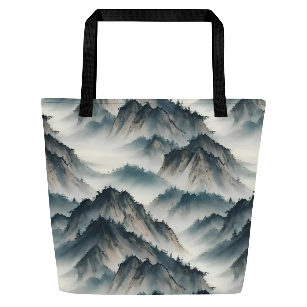 Mistbound Mountains on Large Tote Bag W/ Pocket — Front