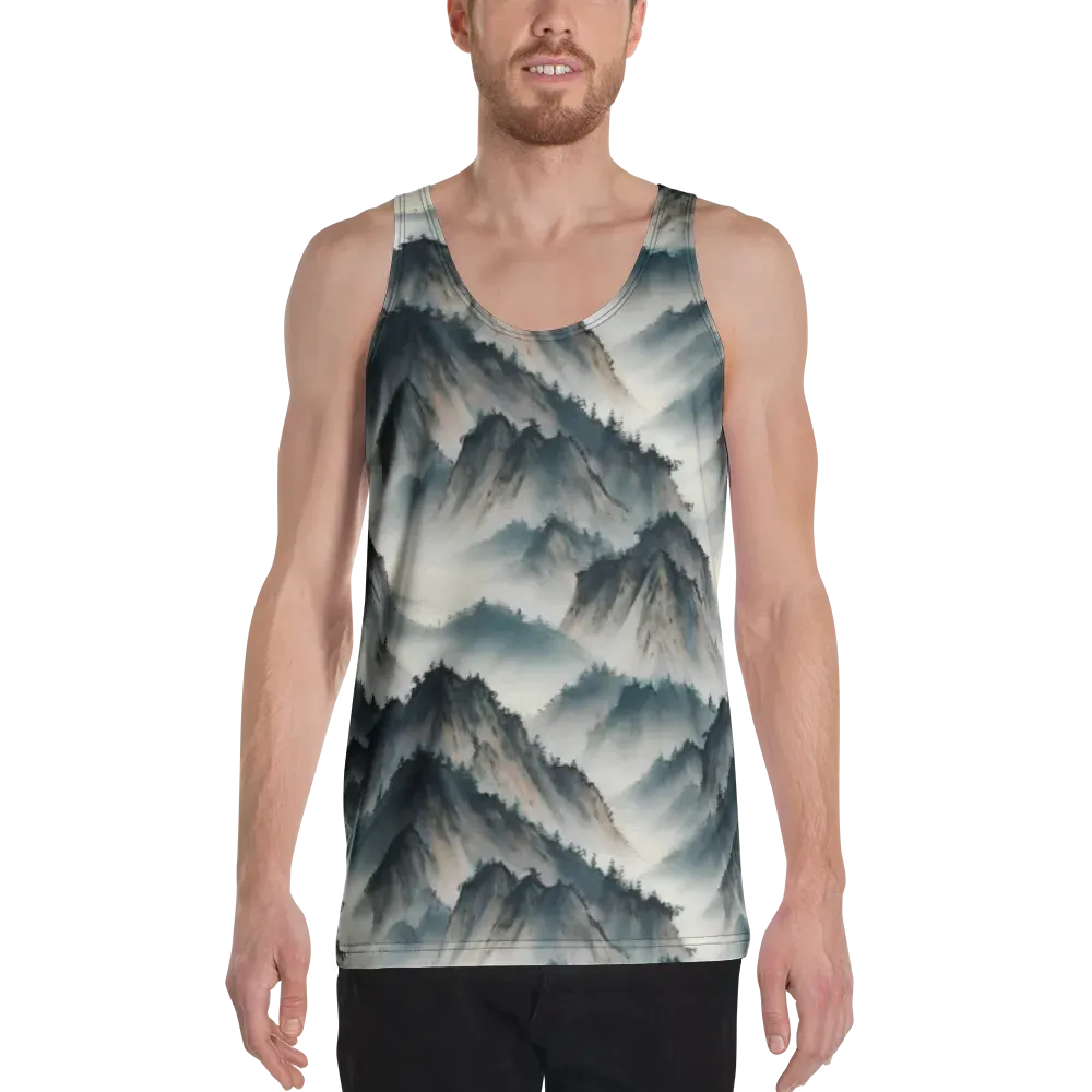 Mistbound Mountains on Men's Tank Top — Front