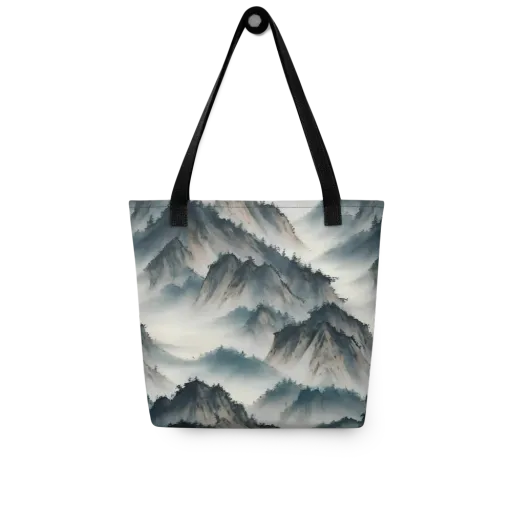 Mistbound Mountains on a Tote Bag