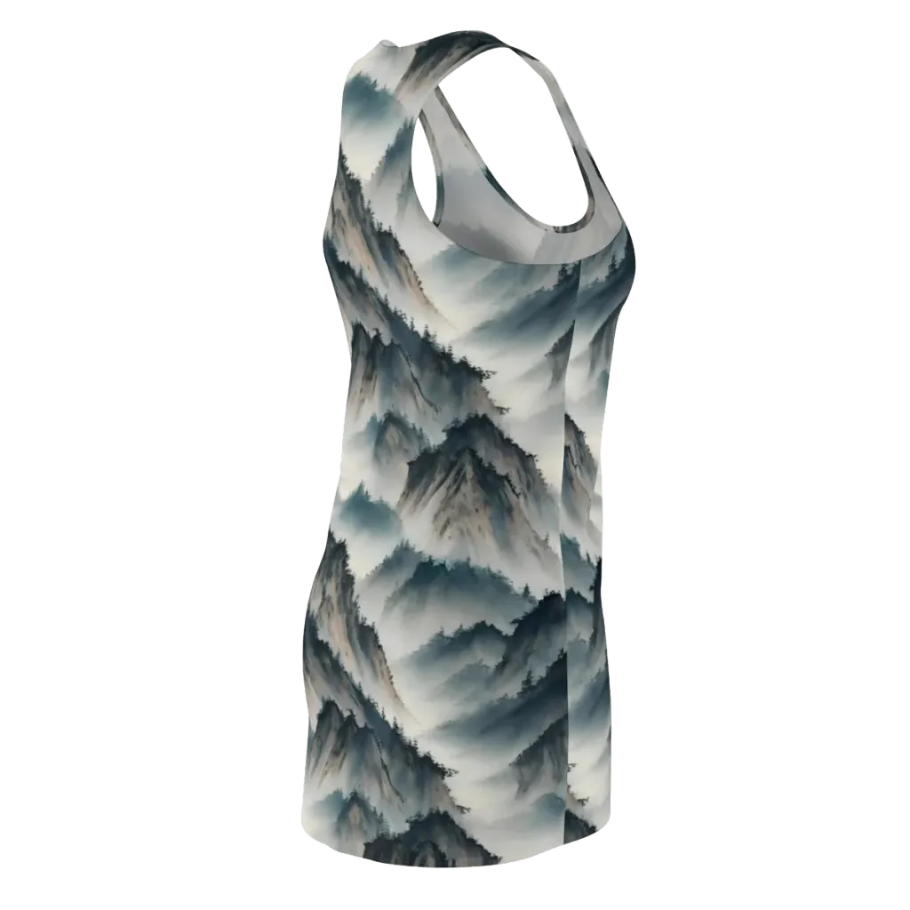 Mistbound Mountains on Racerback Dress — Back Side