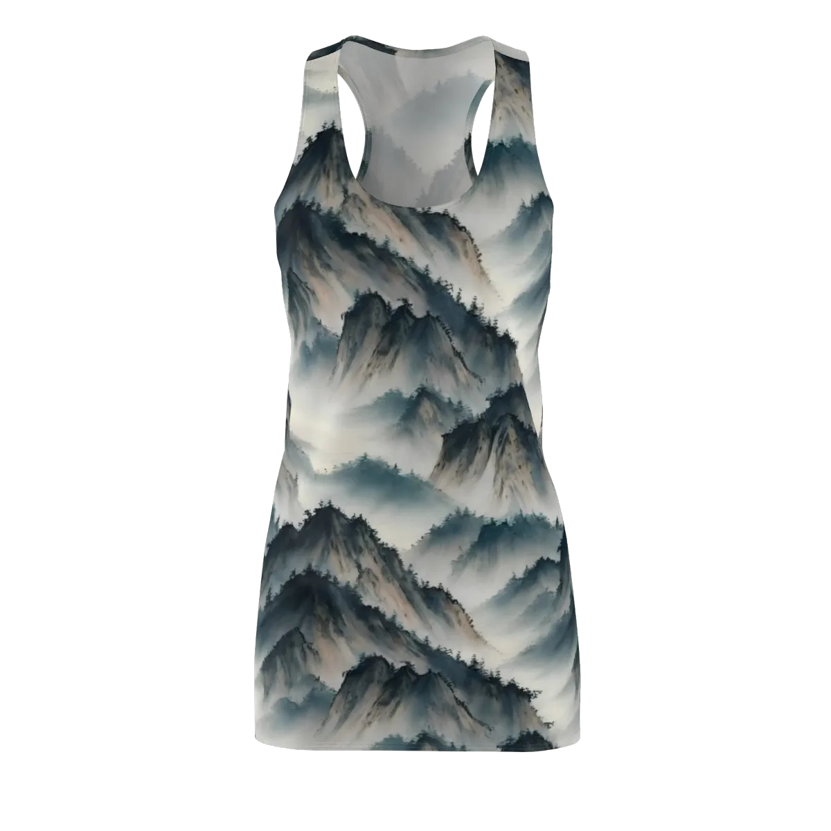 Mistbound Mountains on Racerback Dress — Front