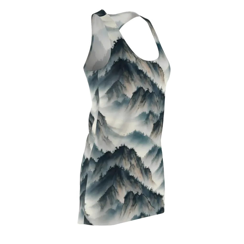 Mistbound Mountains on Racerback Dress — Front Side