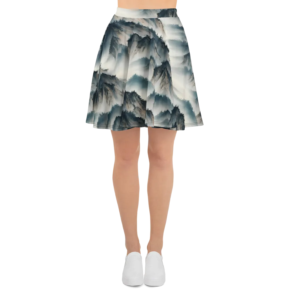 Mistbound Mountains on Skater Skirt — Front