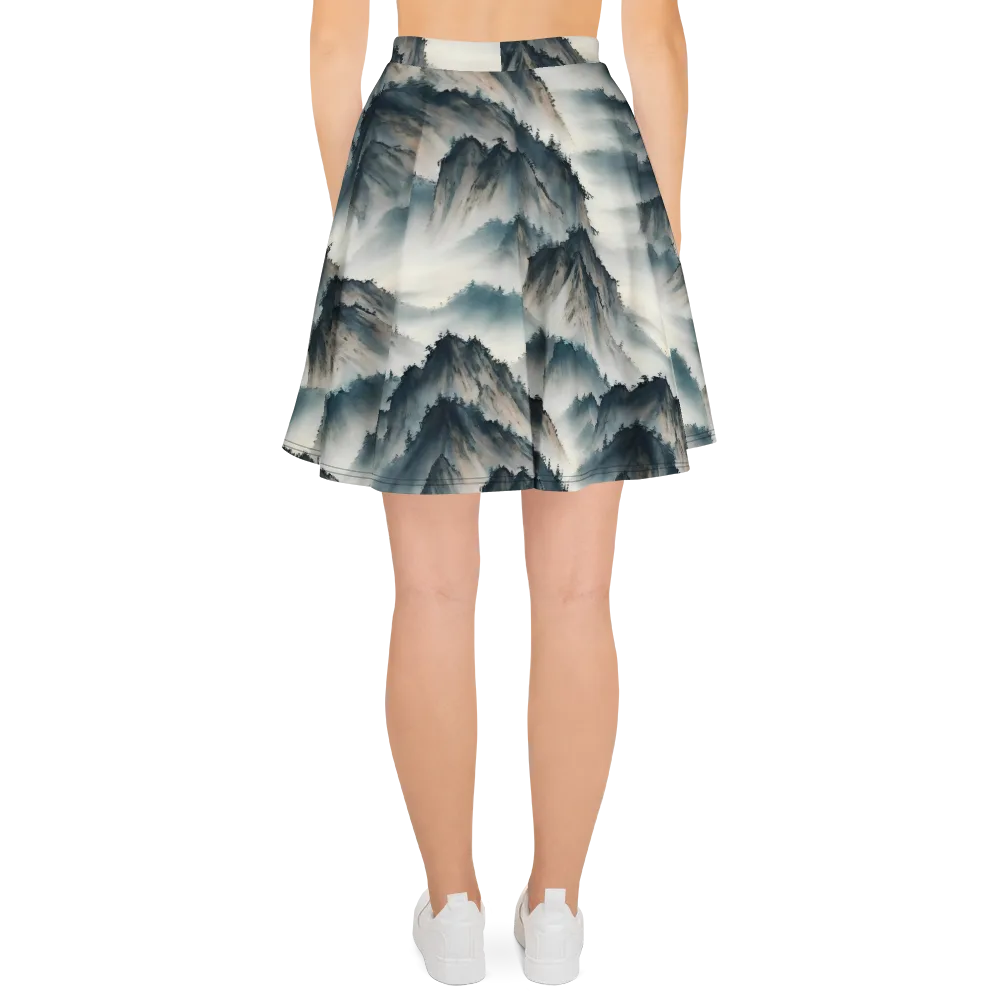 Mistbound Mountains on Skater Skirt — Back